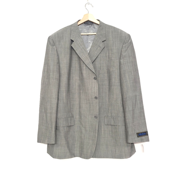 ossomani Other - NWT Men Gray with light Beige Wool Blend Monogram Design blazer